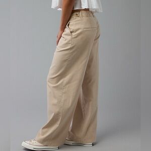 Women's Tan Wide-Leg Pants